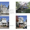 A collage of four photos from "Historic Architecture in Philadelphia: East Falls, Manayunk, and Roxborough" by Schiffer Publishing, Ltd. highlights unique local Victorian Eclectic and Second Empire homes with labeled addresses on a white background.