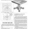 A black-and-white magazine page from "Mission Furniture" by Schiffer Publishing, Ltd., featuring 3D drawings, top and side views, assembly instructions, and a guide to crafting an oak-bound cedar chest in the Arts and Crafts style.