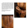 A magazine page features Schiffer Publishing, Ltd.’s product "Poplar Culture" by Michael Biddison, with close-up photos of his poplar wood art and text detailing the artist’s process, inspiration, and the texture of his sculptures.