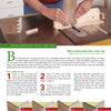 Home Workshop Jigs and Fixtures by Schiffer Publishing, Ltd. provides step-by-step guides with diagrams and measurements for making micro-adjustable woodworking jigs, including a table saw jig for evenly spaced box joints.