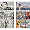 Marvin by Schiffer Publishing, Ltd. is a graphic novel-style comic strip depicting a family's journey through Vienna and America, using portraits, city scenes, and German signs to portray their cultural life, struggles, and resilience across generations.