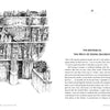 A black-and-white sketch of shelves with bottles and spiritual items appears on the left; on the right, a chapter titled "The Botanica: The Price of Doing Business" begins in Seeking the Spirits of Palo Kimbisa by Schiffer Publishing, Ltd.
