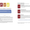 A two-page spread from "Tarot in Motion" by Schiffer Publishing, Ltd. features a blue-header page on movement and Tarot card healing, while the opposite page presents three steps in colorful boxes with detailed explanations.