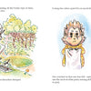 A sad monkey paints at an easel in a park, her colors fading. On the right, a single tear falls as she holds a cloth—capturing childhood depression with gentle grace in Fen's Drop of Gray from Schiffer Publishing, Ltd.