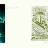 Two illustrated posters from Schiffer Publishing, Ltd. celebrate Kevin Smith’s indie classics: one features two figures on a city rooftop at night; the other shows a comic-style scene full of chaos with characters and cars.