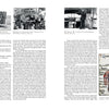 A two-page spread from "Stoney Knows How" by Schiffer Publishing, Ltd. features vintage circus photos—wagons, performers, posters—and text recalling circus life and stories from tattoo legend Stoney St. Clair.