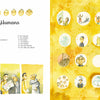 The Encyclopedia of My Imaginary Friends by Schiffer Publishing, Ltd. features two "Humans" pages: one lists human types with comic drawings, the other displays 14 circles of emotional growth on a yellow background—ideal for kids' books.